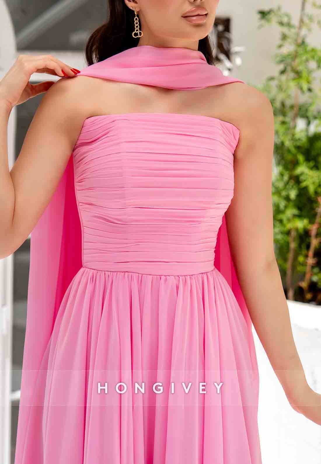 Halter Sleeveless A-Line Guest of Wedding Floor-Length Pleated Evening Gown